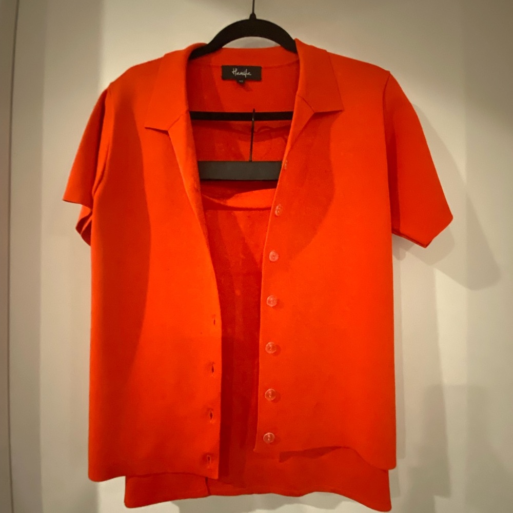 Hanifa Robyn Dress in flame